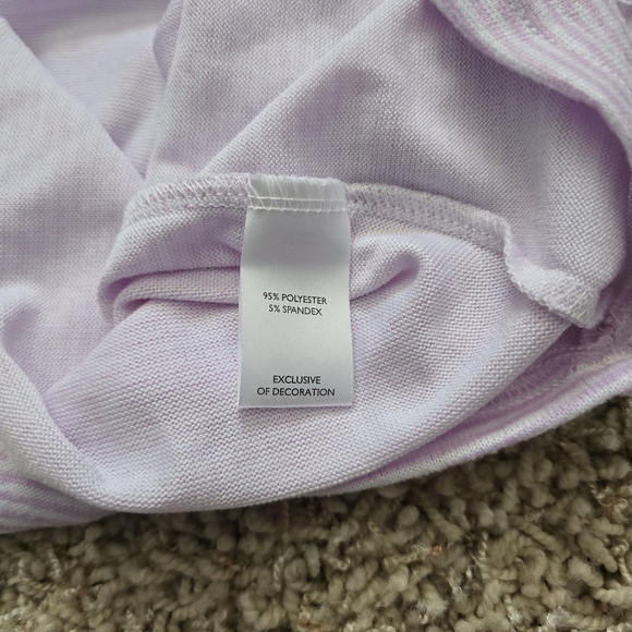 NWT Laura Ashley Lilac Stripe Long Sleeve Top - Medium - Picture 8 of 8